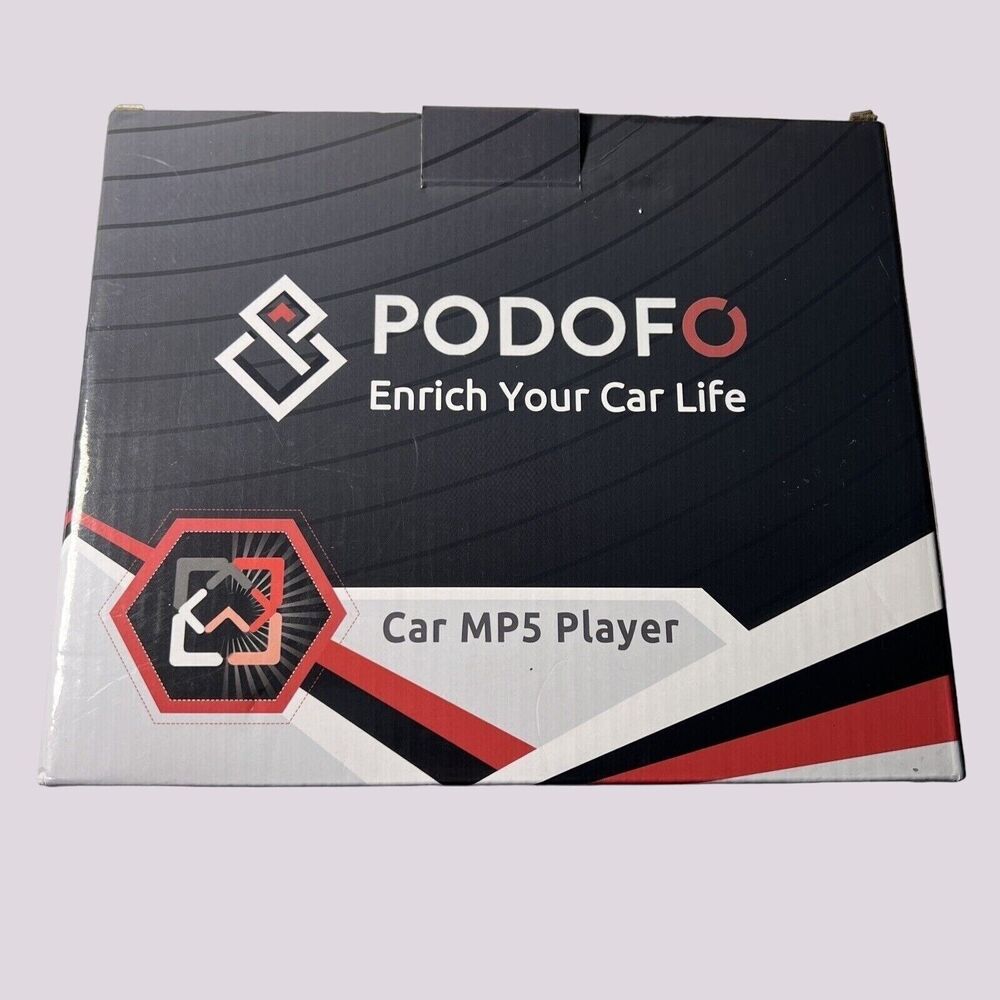 Podofo Black Stereo 2 Din Radio 7 Inch HD Touch Screen Camera Car Mp5 Player